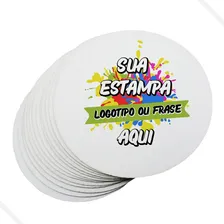 Mouse Pad Personalizado Redondo 19x19 Emborrachado 150 Un Cor Branco Desenho Impresso Liso Foto mini 1