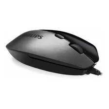 Mouse Philips Usb - Ótico Infravermelho 2400 Dpi Ergonomico Cor Preto Foto mini 1
