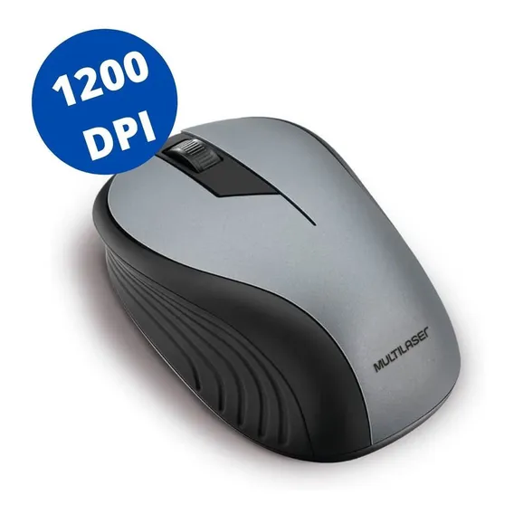 Mouse Sem Fio Mo213 2.4 Ghz 1200 Dpi 3 Botões Usb Multilaser Cor Preto Foto 1