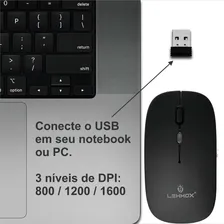 Mouse Sem Fio Slim Wireless (universal) Foto mini  2