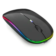 Mouse Ultra Fino Wireless Mouse sem fio Bluetooth Negro Foto mini  2