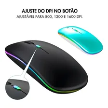 Mouse Ultra Fino Wireless Mouse sem fio Bluetooth Negro Foto mini 4
