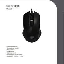Mouse Usb Newlink Mo228 1000dpi 3 Botões Grid Preto Foto mini 3