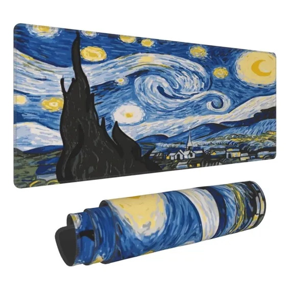 Mousepad Gamer Van Gogh Ceu Estrelado 700x350x3mm Speed Gr Foto 1
