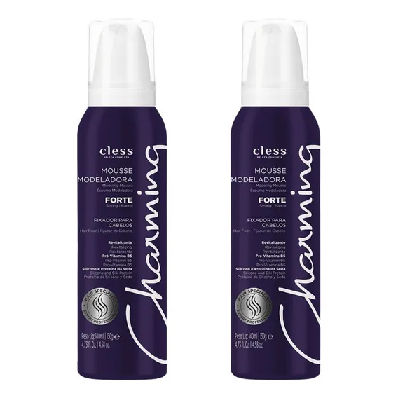 Mousse Charming Fixador Forte 140ml - Kit C/2un Foto 1