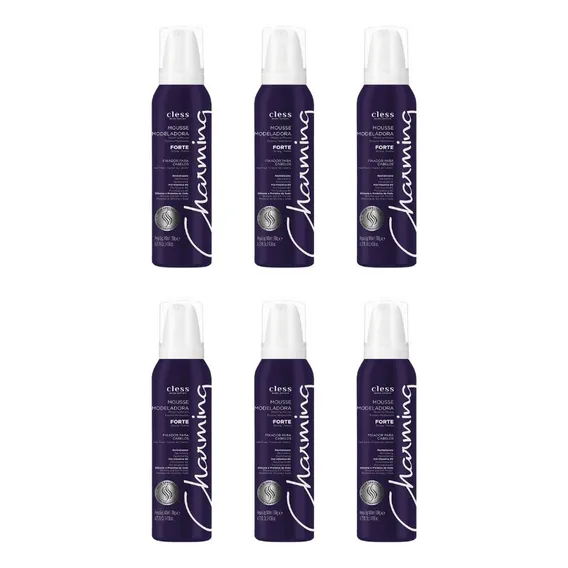 Mousse Charming Fixador Forte 140ml - Kit C/6un Foto 1