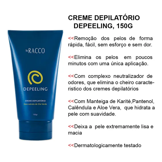 Mousse Creme Depilat贸rio Depeeling Racco - Mega Foto 1