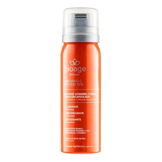 Mousse Facial Vitamina C 30% Antienvelhecimento 45g Bioage Foto 1