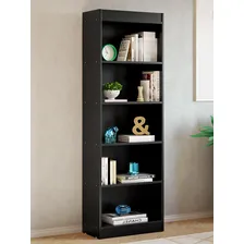 M贸veis Brasil Premium Livreiro Estante Multiuso Cor Preto Estante Multiuso Com 5 Prateleiras Foto mini 3