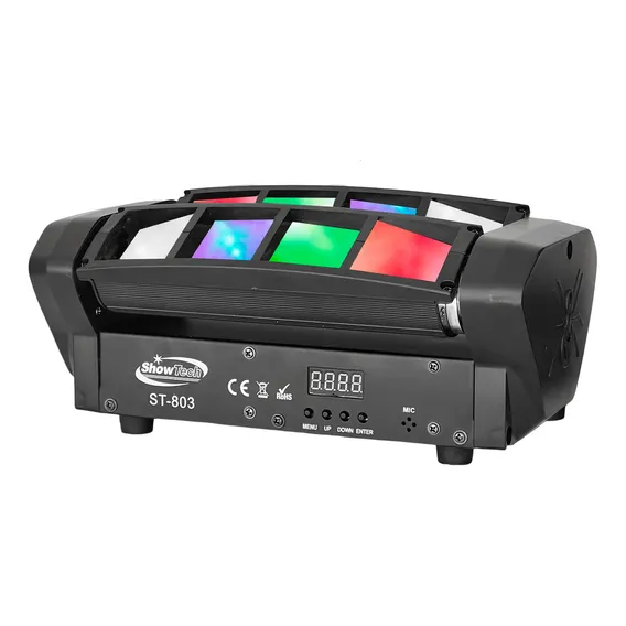 Moving Mini Spider Beam 8 Leds 5w Rgbw Dmx Profissional Showtech ST-803 Foto 1
