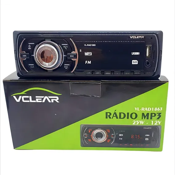 Mp3 Som Automotivo Carro Vclear Bt Rádio Fm Usb 4x25w Foto 1