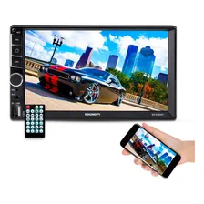 MP5 2 din Central Multimídia Universal Mp5 Soundfy Tela Capacitiva Cor Preto Foto  mini 1