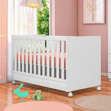 MS Móveis 1344 Mini Berço vira cama americano com rodÃzios Foto mini 1