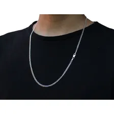 Muito Corrente Masculina Fina 60cm Em Prata 925 Cor Prateado Foto mini 2