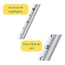 Muleta Canadense Fixa AlumĂnio Ajustável Regulável 130kg Par Cor Preto Foto mini 4