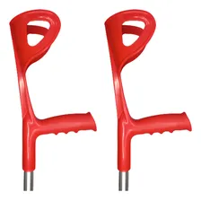 Muleta Ortopédica Canadense Auxiliar Par Take Care 120 Kg Cor Vermelho Foto mini 3