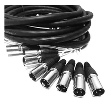 Multicabos Com Conectores Xlr 8 Vias Cirilo Cabos, 10 Metro Foto mini  3