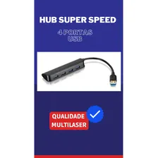 Multilaser AC289 Hub Usb 4 Portas 3.0 Super Speed Cor Preto Foto mini 3