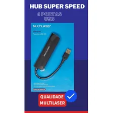Multilaser AC289 Hub Usb 4 Portas 3.0 Super Speed Cor Preto Foto mini 4