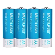 Multilaser Cb052 pilhas recarregáveis AA 2500mah 4 unidades Foto mini 3