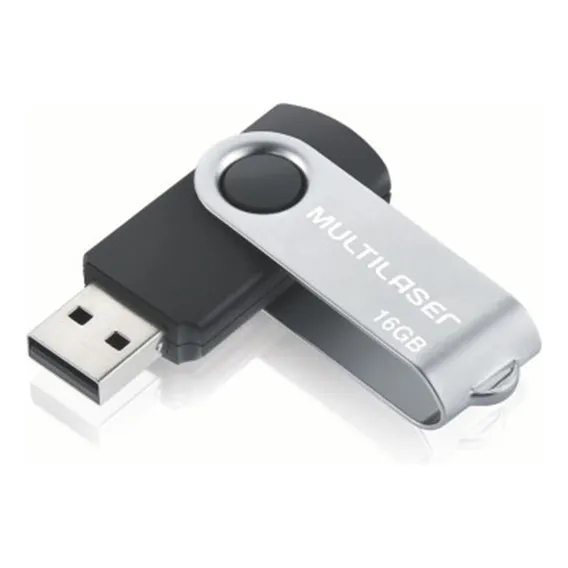 Multilaser Twist PD588 pendrive 16GB preto e prateado Foto 1