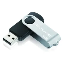 Multilaser Twist PD588 pendrive 16GB preto e prateado Foto mini 1