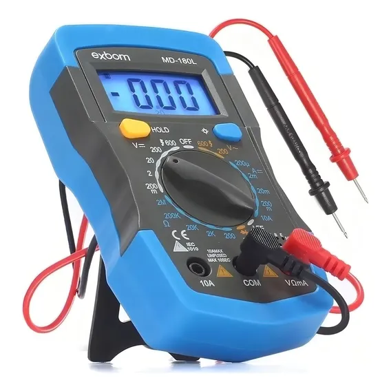 Multímetro Digital Automotivo com Iluminação Bip Profissional Exbom MD-180L Foto 1