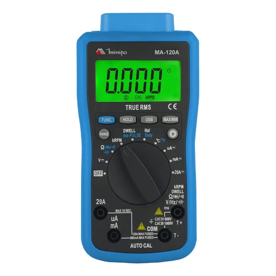 Multimetro Digital Automotivo Ma 120 Temperatura Rpm Minipa Foto 1