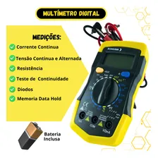 Multímetro digital CIETEC Multimetro Digital para uso com bateria Foto mini 3
