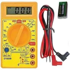 Multimetro Digital Dt 830b Amarelo Volts, Amper E Ohmimetro Foto mini 3