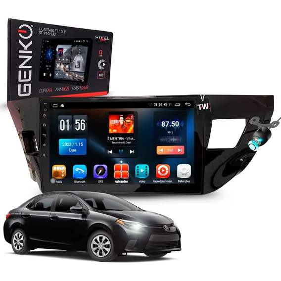 Multimídia Corolla 2017 2016 2015 Android Carplay 10 Poleg Foto 1