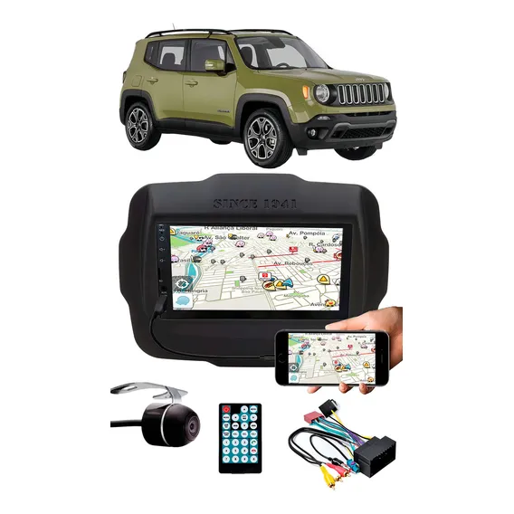 Multimídia Jeep Renegade Espelhamento Bluetooth Usb Câmera Foto 1