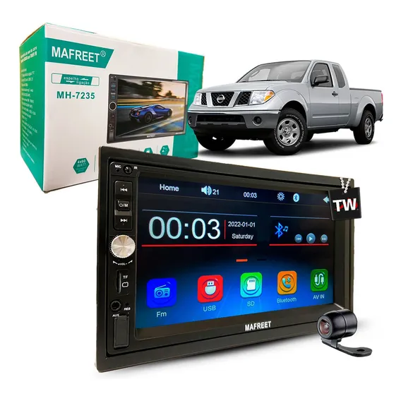 Multimidia Nissan Frontier Moldura Bluetooth + Camera Cor Frontier 2010 Foto 1