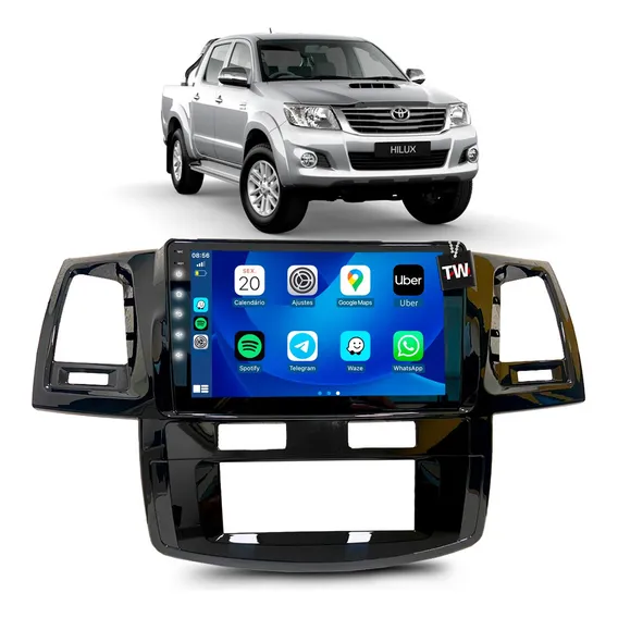 MultimÃdia Toyota Hilux Sw4 Gps Integrado Radio Bluetooth Cor Hilux Sw4 Ac Digital Foto 1