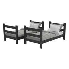 Multimóveis Vcr4158 beliche madeira maciça com colchões dubai cor preto Foto mini 4