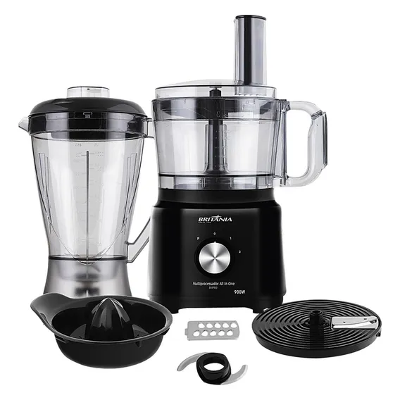 Multiprocessador Britania 3x1 900w Bmp900p Preto 110v+n/fis Foto 1