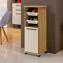 Multiuso Armário Balcão Fruteira 1 Porta E Cestos Paraná Cor Cinamomo Off Foto mini 2