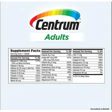 MultivitamÃnico Centrum Adulto 425 Tablets Foto mini 3