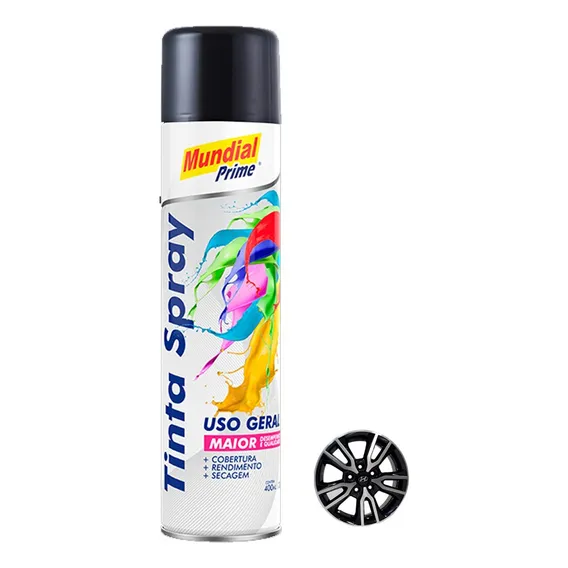 Mundial Prime Spray tinta alta temperatura kit 200 unidades cor cinza Foto 1