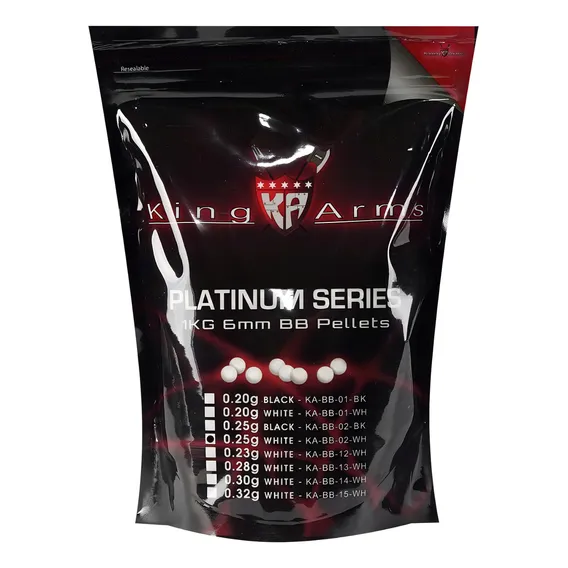 Municao Bbs Bolinha Airsoft Esferas 0.25gr King Arms 4000uni Foto 1