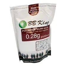 Munição Bolinha Airsoft 0,28g Pacote 2500 6mm Bbs Bbking Foto  mini 1