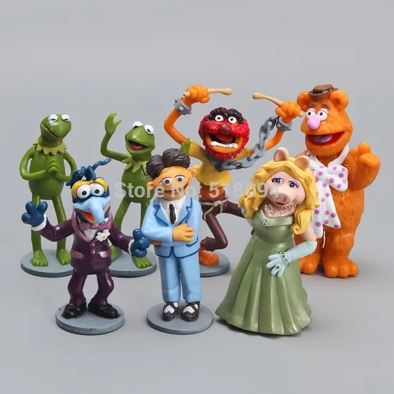 Muppets Bonecos Kermit Gonzo Walter - Kit 7 Personagens Foto 1