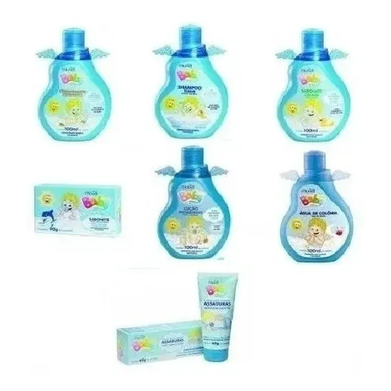 Muriel Baby Menino Hora Do Banho Kit Com 07 Produtos Cor Azul Foto 1