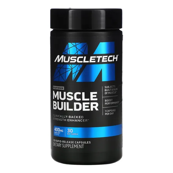 Muscle Builder Muscletech Eua Construtor Muscular 30 Caps Foto 1