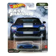 Mustang Hot Wheels Premium Fast And Furious, cor azul Foto  mini 1