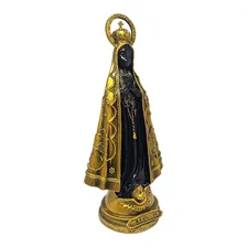 N Sra Aparecida Nossa Senhora Aparecida Mármore Maciço 22cm Cor Dourado Foto mini 4