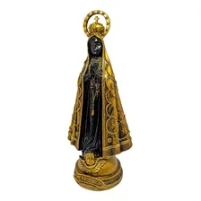 N Sra Aparecida Nossa Senhora Aparecida Mármore Maciço 22cm Cor Dourado Foto  mini 1