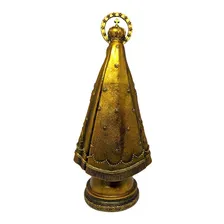 N Sra Aparecida Nossa Senhora Aparecida Mármore Maciço 22cm Cor Dourado Foto mini  2