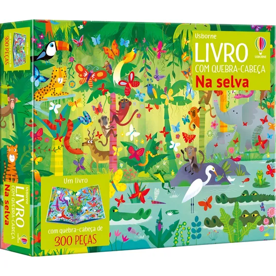 Na Selva: Livro Com Quebra-cabeça Foto 1