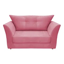 Namoradeira 2 Lugares Isis Suede Rosa Foto mini 1